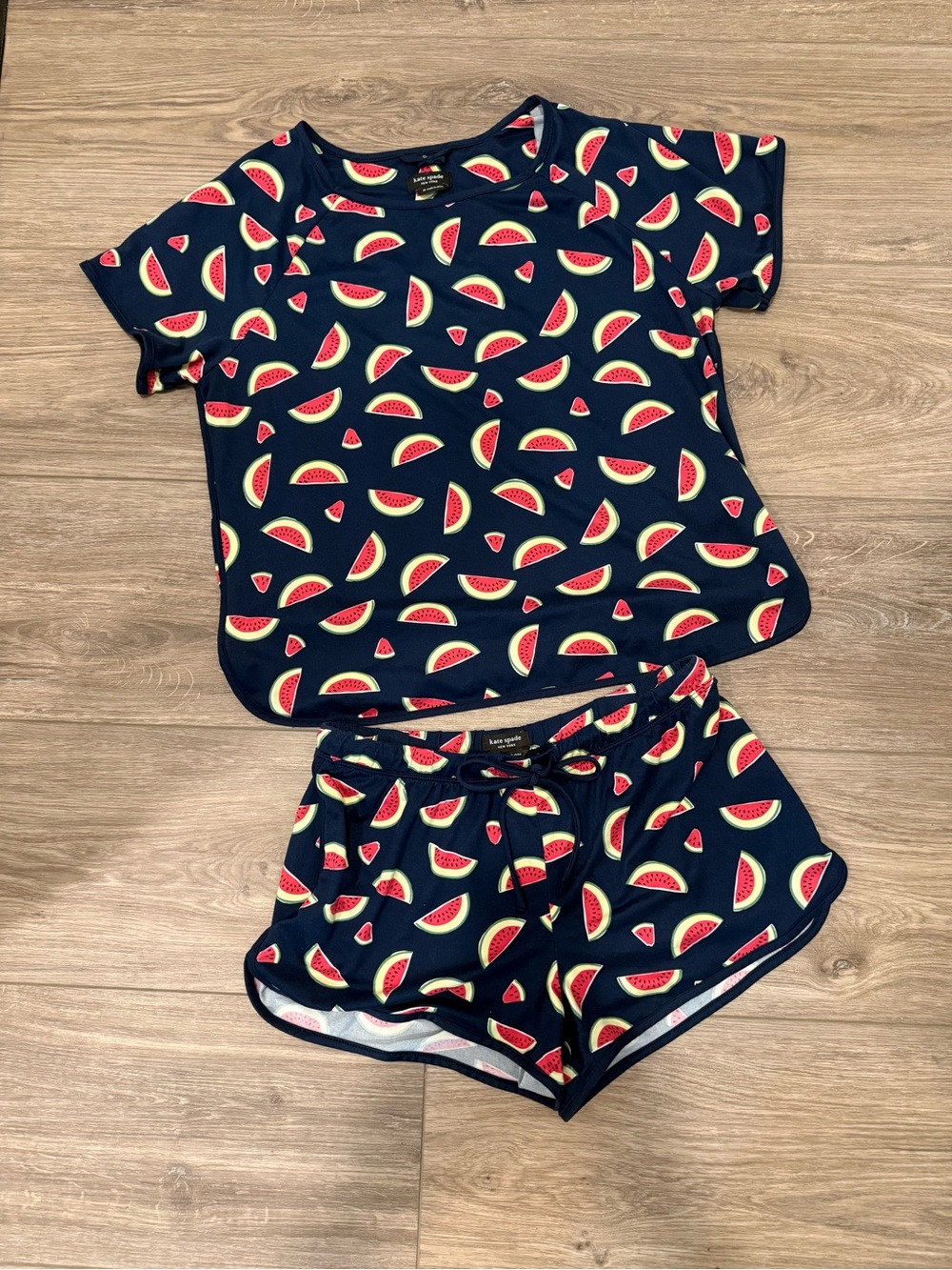 Kate Spade (Like New) Navy Watermelon-Print Pajama Set